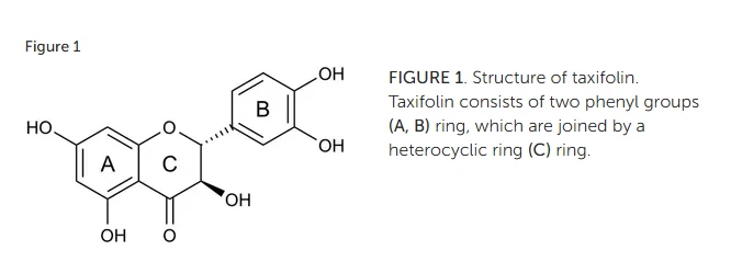 Taxifolin Dihydroquercetin structure Taxifolin Dihydroquercetin structure
